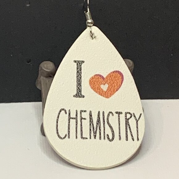 Chemistry Earring, Valentine Earring, Heart Earring, Teacher Earring, Science - Picture 4 of 5